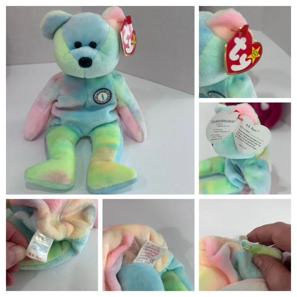 Vintage Collection of Ty Beanie Baby Bears. Spangle,Patriot,Erin,B.B. Bear - Picture 8 of 12